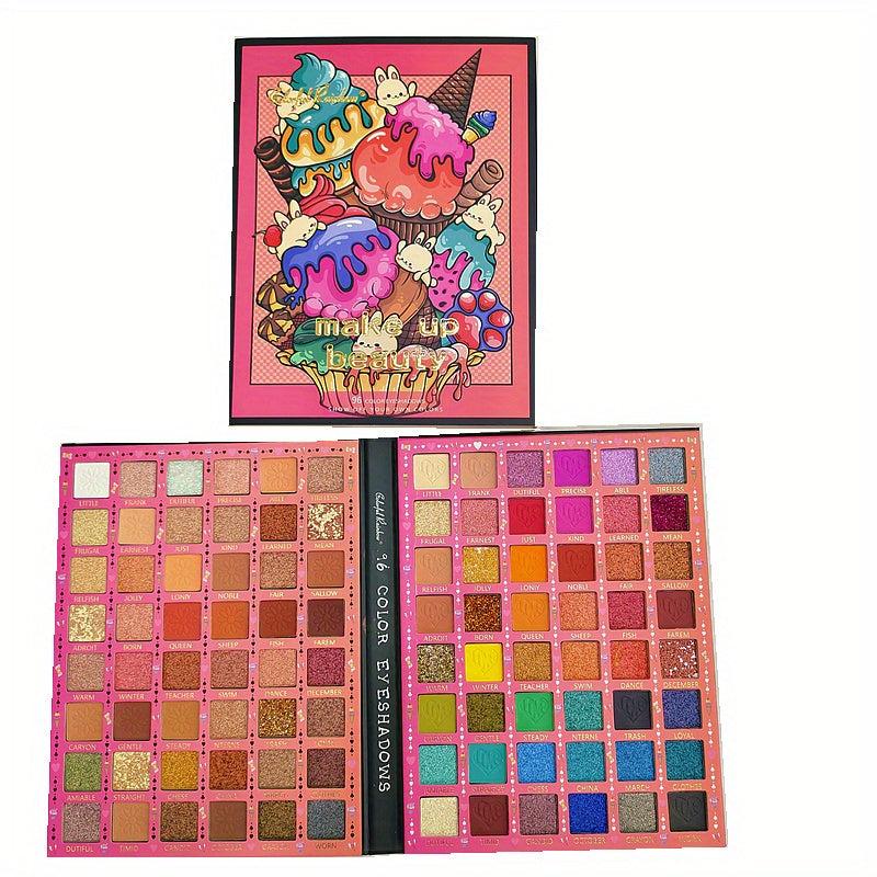 96 Colors Eyeshadow Palette Bright Pearly Matte Finish