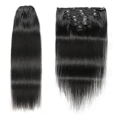 Clip In Human Hair Extensions Set Double Weft 18 Clips 20 32 66 04 Cm