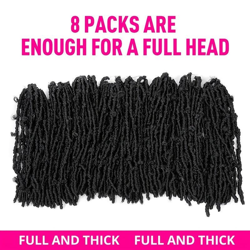 8pcs Butterfly Locs Crochet Braids Hair Extensions
