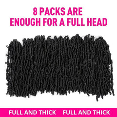 8pcs Butterfly Locs Crochet Braids Hair Extensions