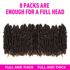 8pcs Butterfly Locs Crochet Braids Hair Extensions