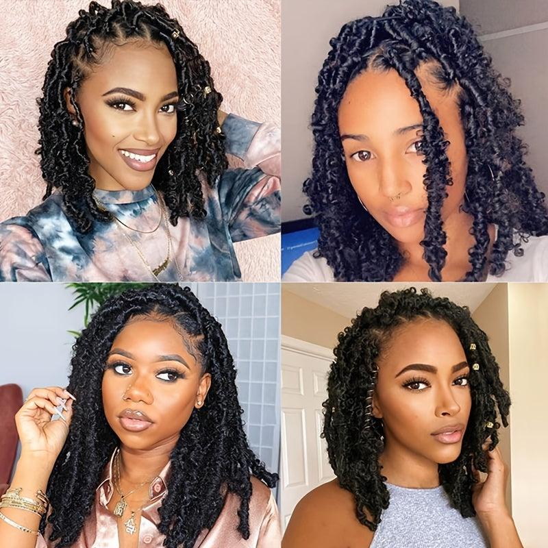 8pcs Butterfly Locs Crochet Braids Hair Extensions