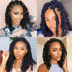 8pcs Butterfly Locs Crochet Braids Hair Extensions