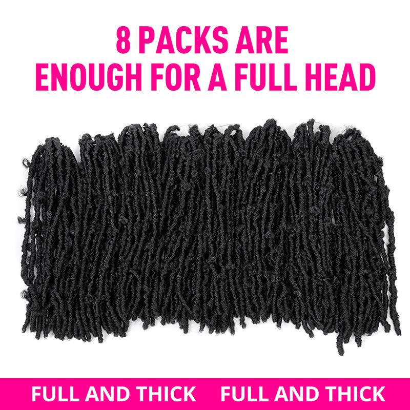8pcs Butterfly Locs Crochet Braids Hair Extensions