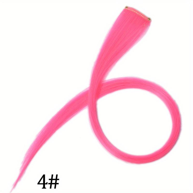 10pcs Rainbow Colorful Clip In Hair Extensions 35-56 cm Straight Hairpieces