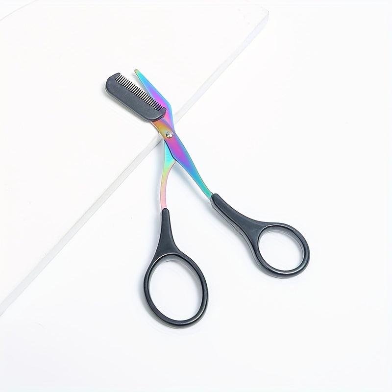 Titanium Eyebrow Scissors with Comb for Perfect Brows