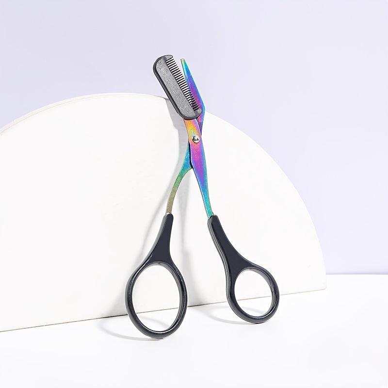 Titanium Eyebrow Scissors with Comb for Perfect Brows