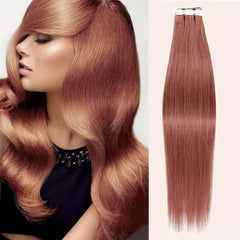 Human Hair Tape In Extensions Straight Hair Seamless Skin Weft 20pcs 50g