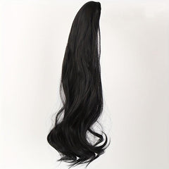 Long Curly Wavy Ponytail Extensions Synthetic Clip In Hair Natural Looking
