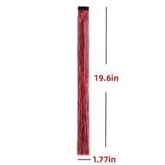 Colorful Laser Silk Hair Extension Piece