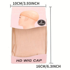 5 Packs HD Wig Caps Elastic Breathable Invisible Wig Caps