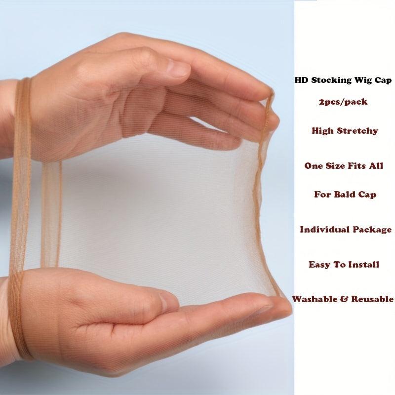 5 Packs HD Wig Caps Elastic Breathable Invisible Wig Caps