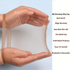5 Packs HD Wig Caps Elastic Breathable Invisible Wig Caps