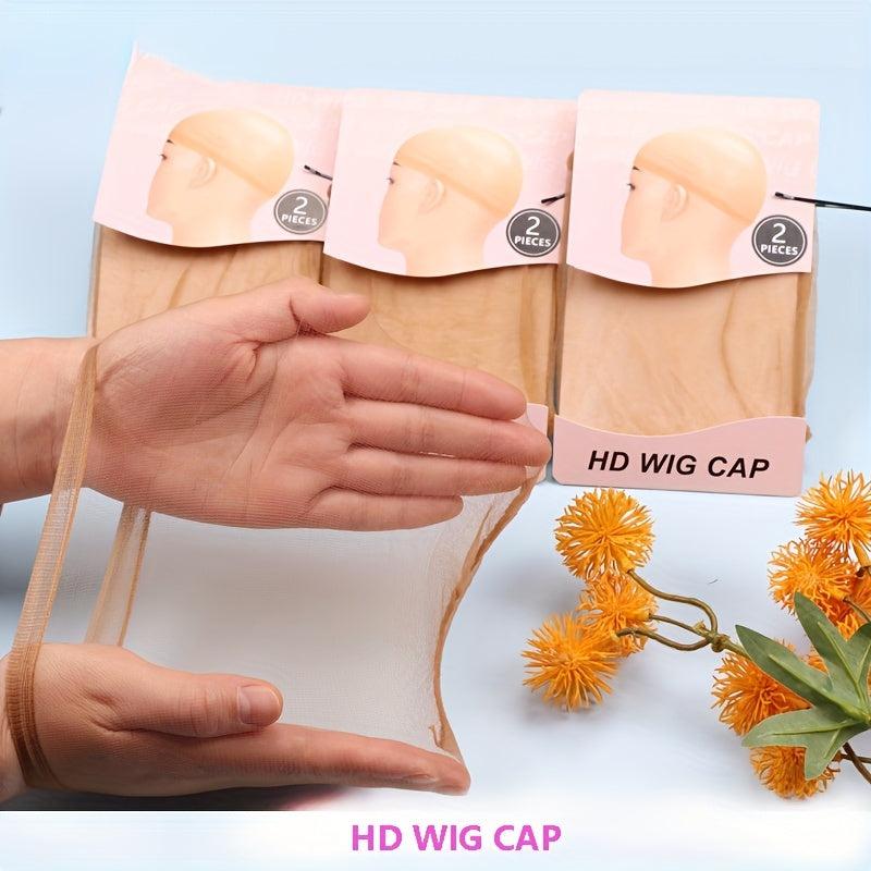 5 Packs HD Wig Caps Elastic Breathable Invisible Wig Caps