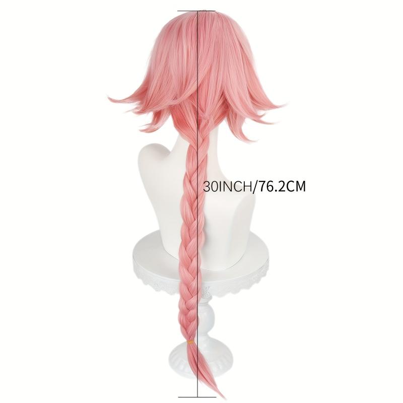Cosplay Wig Women Costume Halloween Long Pigtails Anime Game Bangs