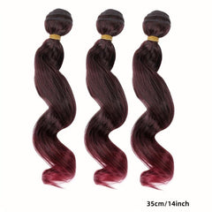 3pcs Ombre Synthetic Body Wave Hair Bundles 35-56cm