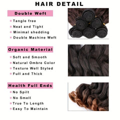 3pcs Ombre Synthetic Body Wave Hair Bundles 35-56cm