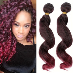3pcs Ombre Synthetic Body Wave Hair Bundles 35-56cm