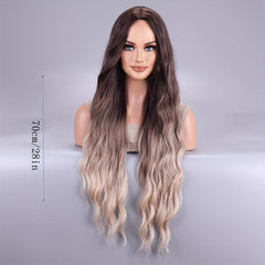 Ombre Long Curly Synthetic Wig for Daily Use Parties Cosplay Halloween