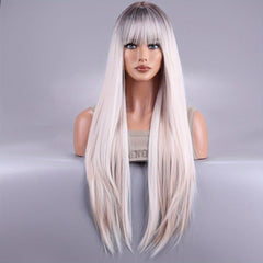 Ombre Long Curly Synthetic Wig for Daily Use Parties Cosplay Halloween
