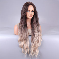 Ombre Long Curly Synthetic Wig for Daily Use Parties Cosplay Halloween