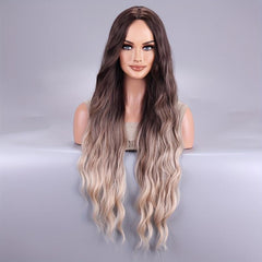 Ombre Long Curly Synthetic Wig for Daily Use Parties Cosplay Halloween