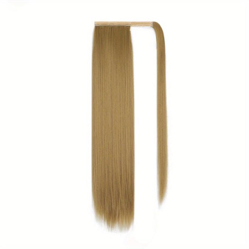 Straight Ponytail Extension Wrap Around Long Hair 60-96 Cm Synthetic Hairpiece