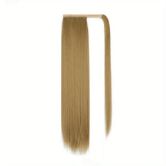 Straight Ponytail Extension Wrap Around Long Hair 60-96 Cm Synthetic Hairpiece