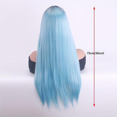 Colorful Long Straight Synthetic Wig Heat Resistant