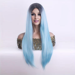 Colorful Long Straight Synthetic Wig Heat Resistant