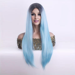 Colorful Long Straight Synthetic Wig Heat Resistant