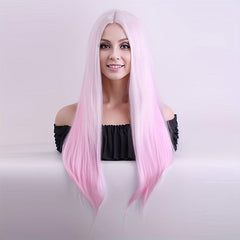 Colorful Long Straight Synthetic Wig Heat Resistant