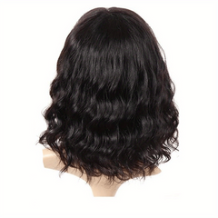 Short Human Hair Wigs With Bangs Brazilian Body Wave Virgin Human Hair Wigs