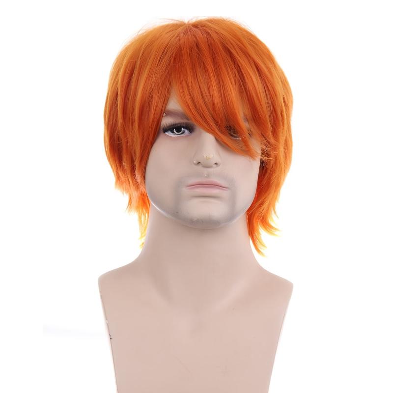 Short Curly Anime Cosplay Wig With Bangs Halloween Party Hair Costume