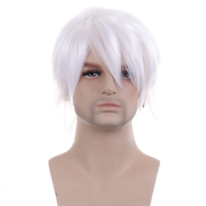 Short Curly Anime Cosplay Wig With Bangs Halloween Party Hair Costume
