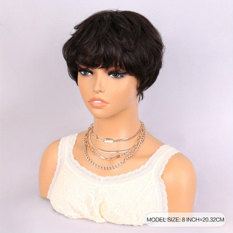 Short Pixie Cut Synthetic Hair Wig With Bangs
