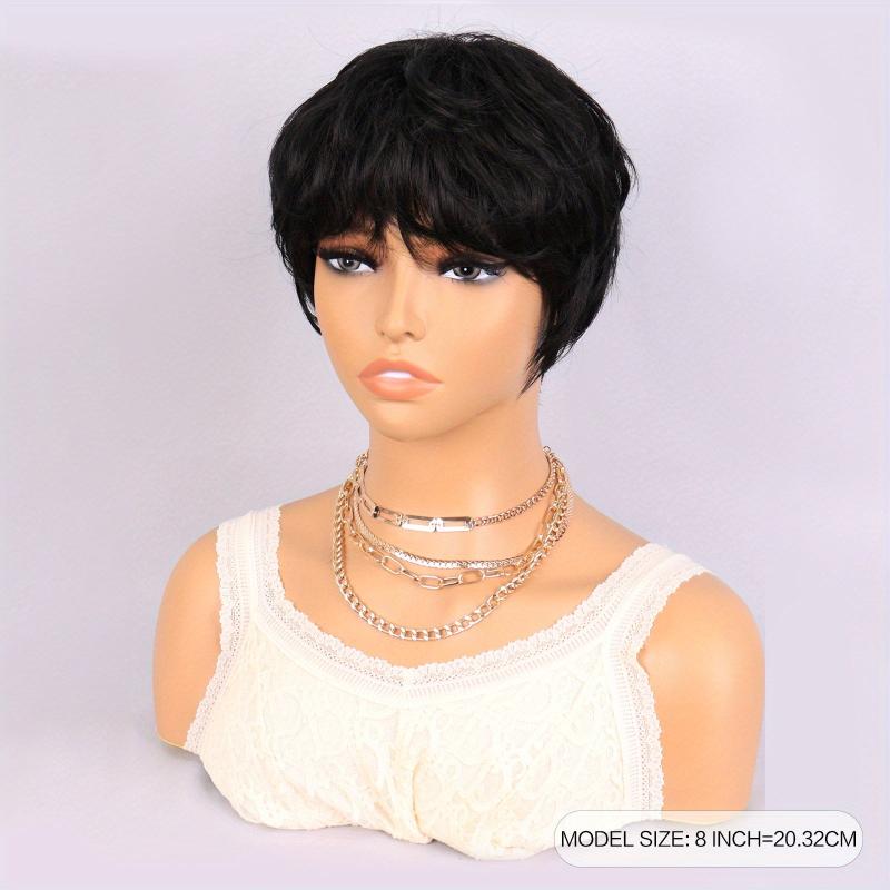 Short Pixie Cut Synthetic Hair Wig With Bangs