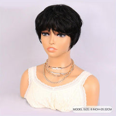Short Pixie Cut Synthetic Hair Wig With Bangs