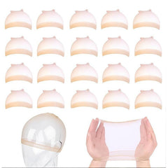 2 Pcs HD Wig Cap Invisible Soft Transparent Lace Front Wig Cap for Women Men