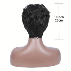 Short Curly Pixie Wigs Natural Wavy Synthetic Hair Wigs