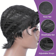Short Curly Pixie Wigs Natural Wavy Synthetic Hair Wigs