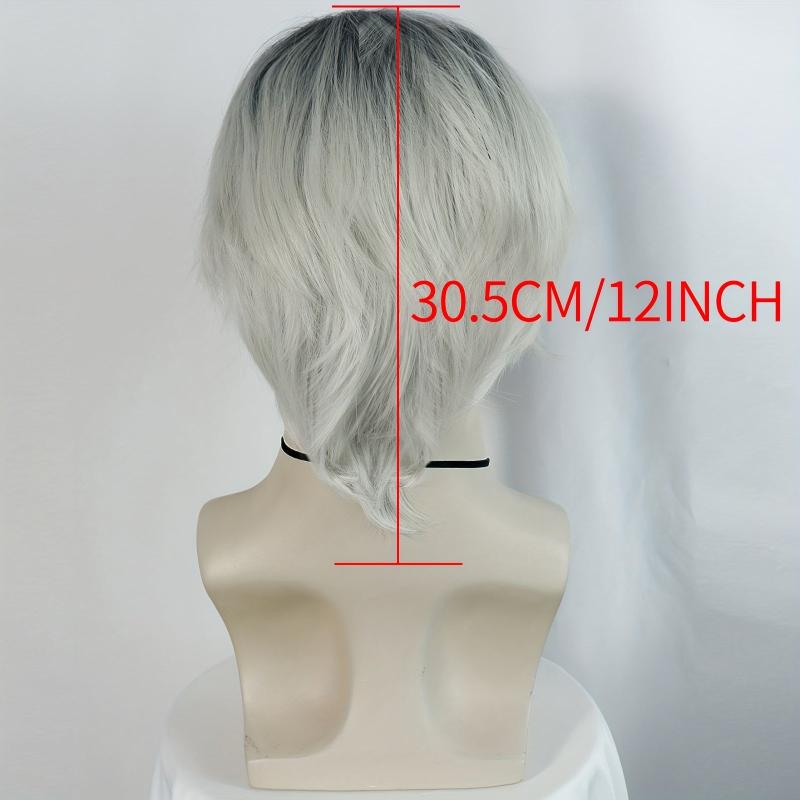 Ombre Silvery Straight Hair Cosplay Wigs