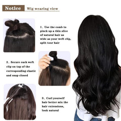 6pcs Long Wavy Curly Hair Extensions for Daily Use