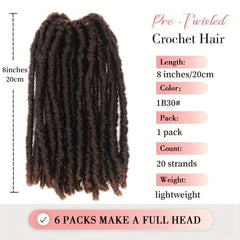Dreadlock Braids Hair Pieces Synthetic Crochet Hair Extensions Natural Look