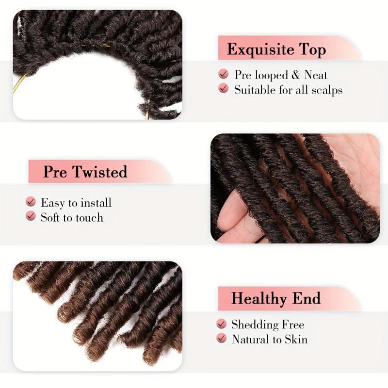 Dreadlock Braids Hair Pieces Synthetic Crochet Hair Extensions Natural Look