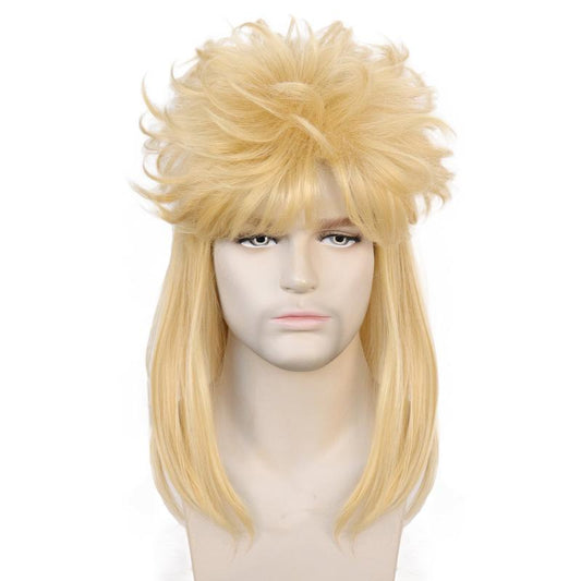 Blonde Straight Cosplay Wig For Men + Wig Cap