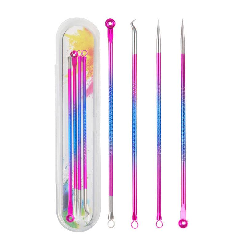 4pcs Multicolour Blackhead Remover Kit with Case