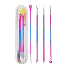 4pcs Multicolour Blackhead Remover Kit with Case