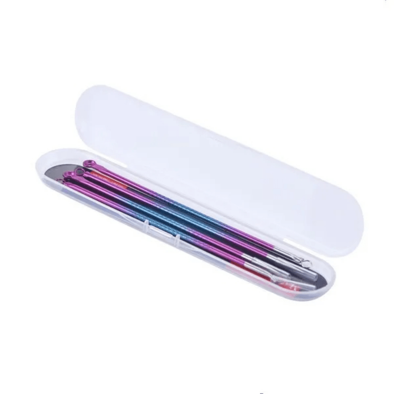 4pcs Multicolour Blackhead Remover Kit with Case