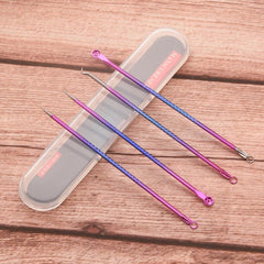 4pcs Multicolour Blackhead Remover Kit with Case